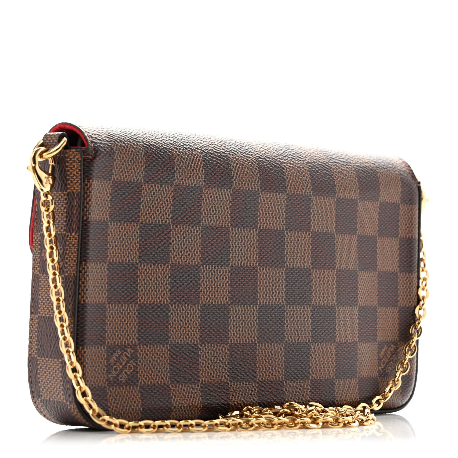 Louis Vuitton Damier Ebene Pochette Felicie Chain Wallet 4 of 13