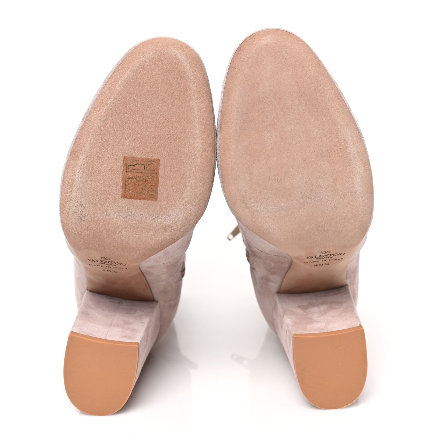 Suede Stretch 100mm Ankle Boots 40.5 Poudre