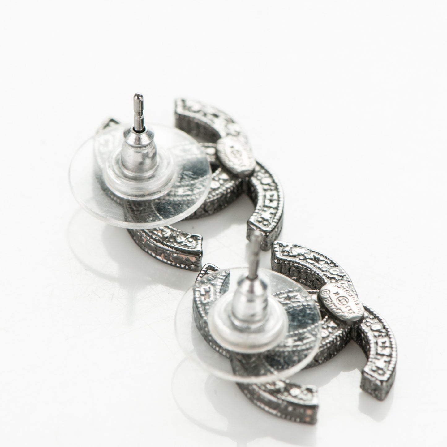 Ruthenium Crystal CC Earrings