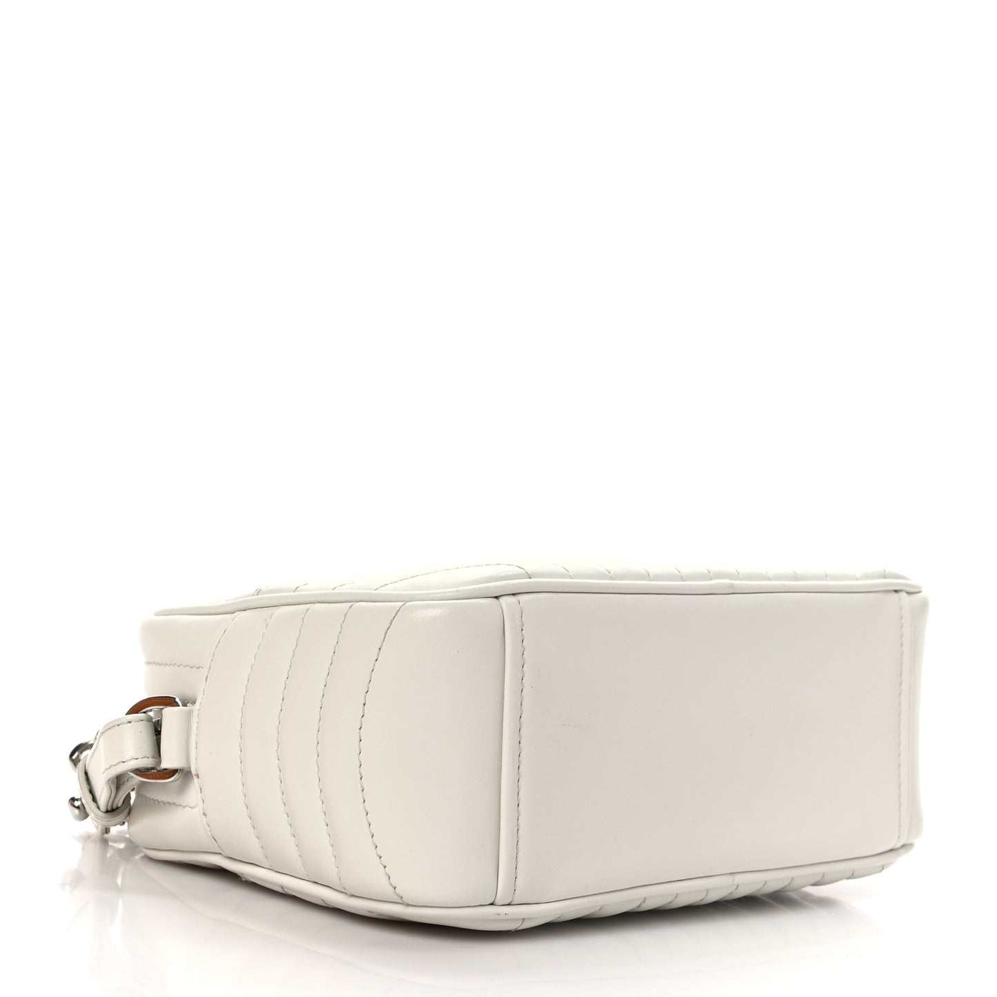 Soft Calfskin Diagramme Crossbody Bag White