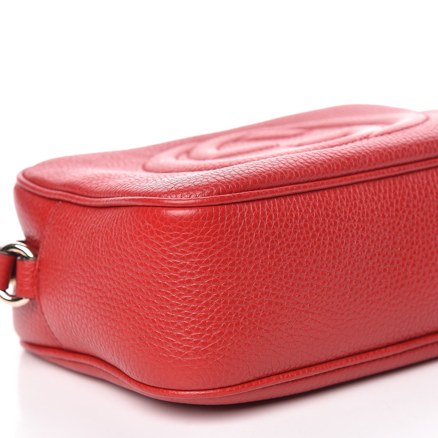 Gucci Pebbled Calfskin Small Soho Disco Bag Vibrant Red 5 of 11