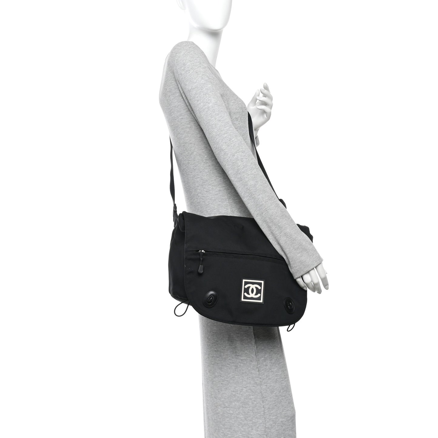 Nylon Sport CC Messenger Black