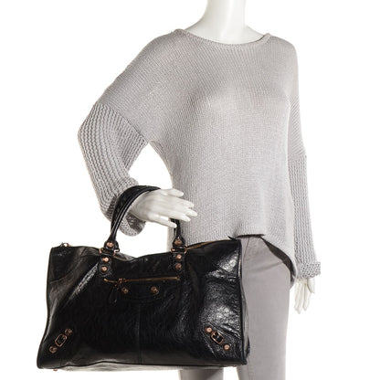 Balenciaga Agneau Giant 12 Rose Gold Hardware Work Black 2 of 11