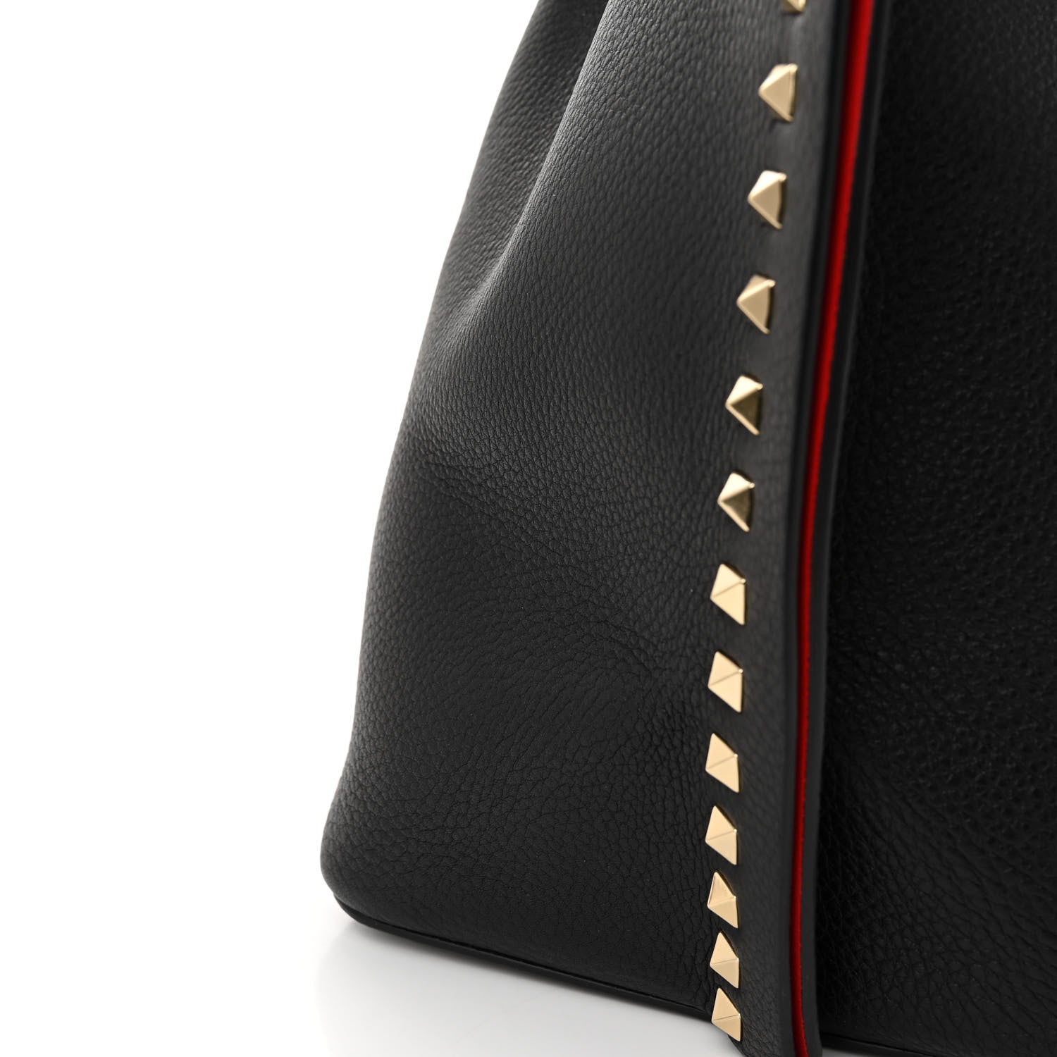 Valentino Garavani Grained Calfskin Rockstud Shoulder Tote Black 11 of 12