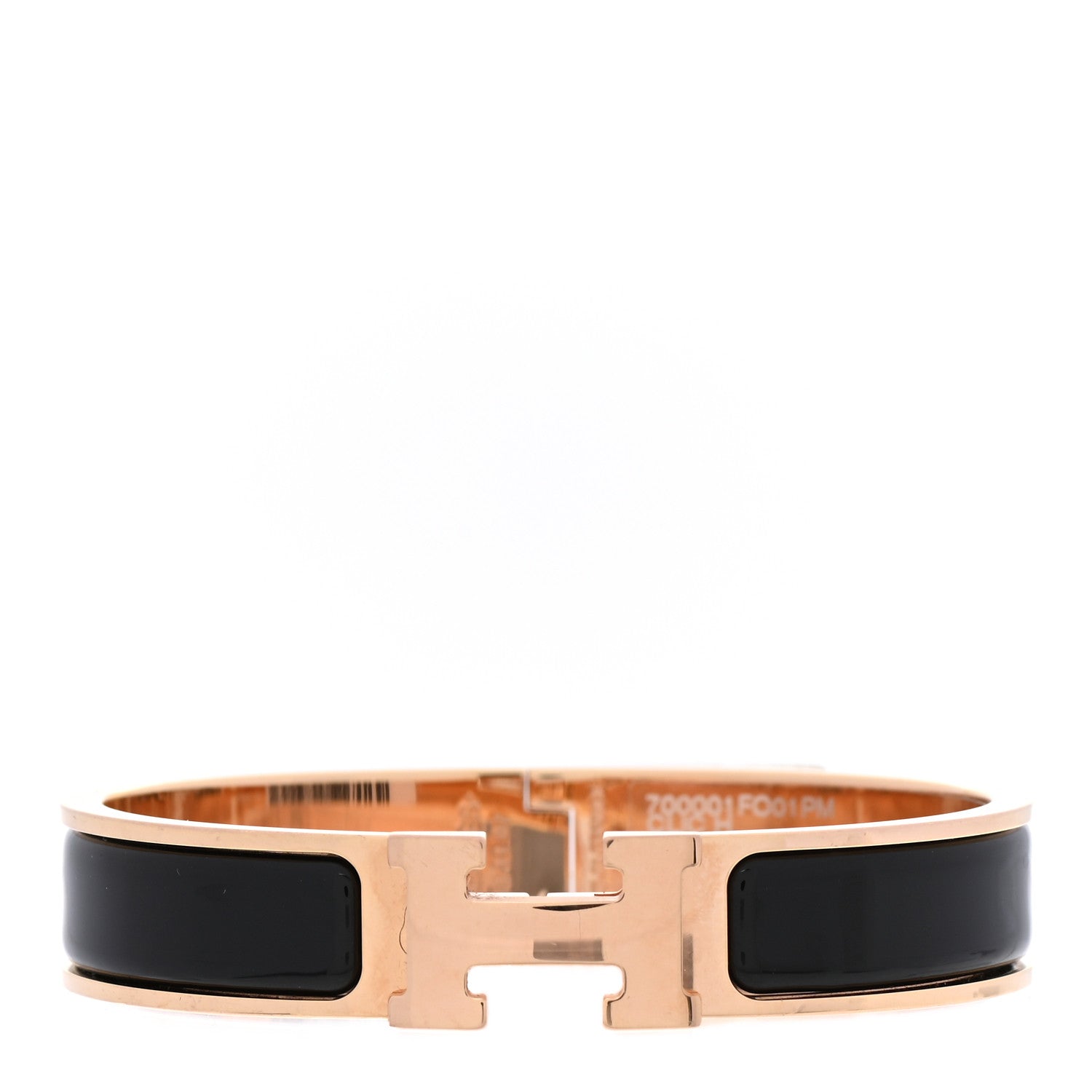 Hermes Enamel Narrow Clic Clac H Bracelet PM Black 1 of 4