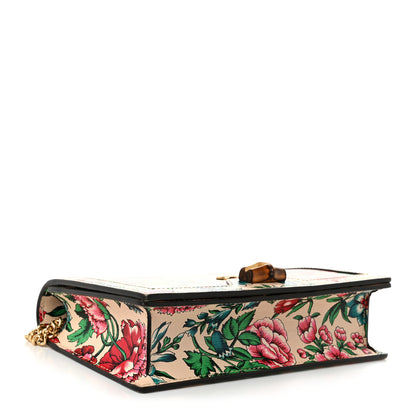 Gucci New Shangai Calfskin Floral Print Mini Diana Chain Bag Multicolor 4 of 11