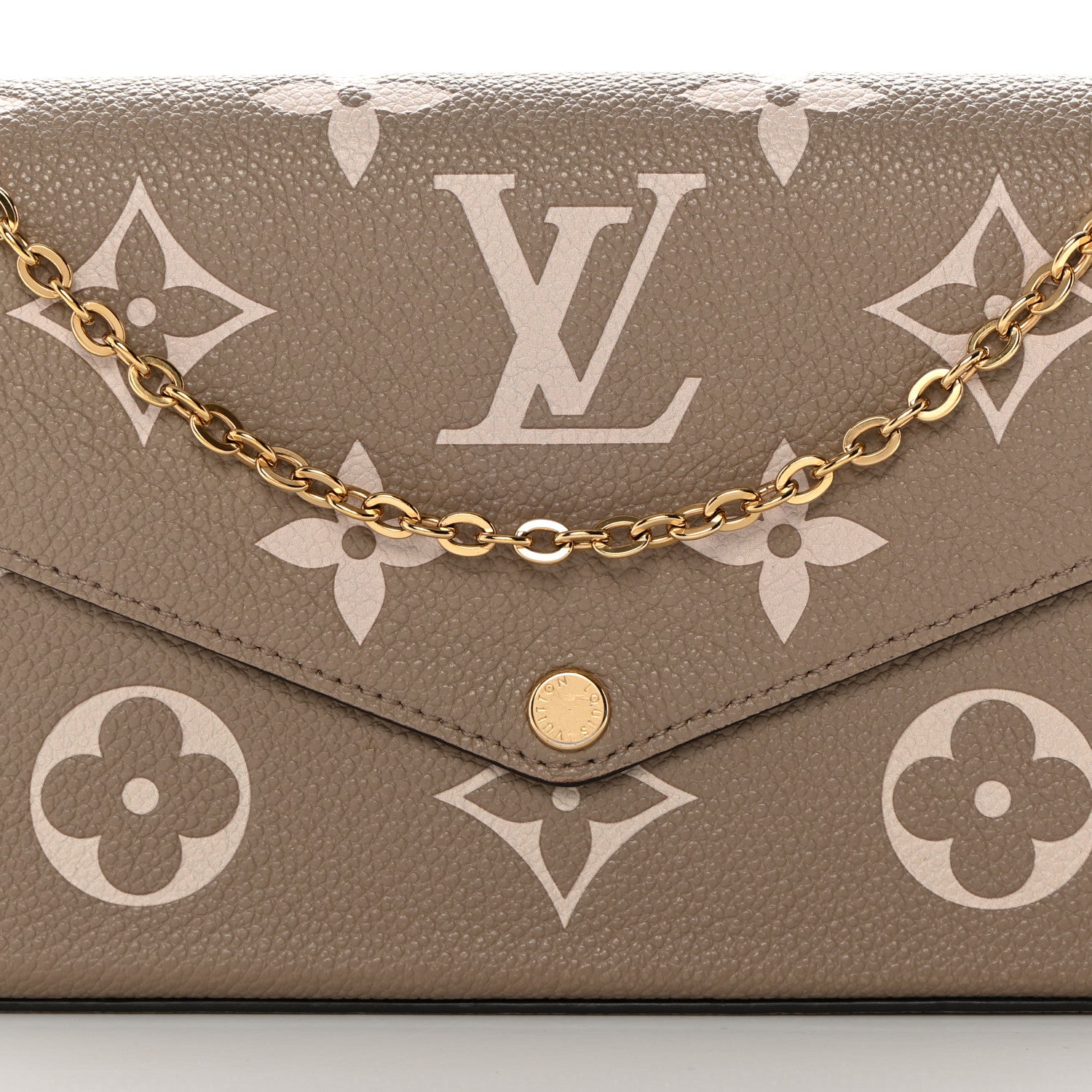 Louis Vuitton Empreinte Monogram Giant Felicie Pochette Tourterelle Creme 10 of 14