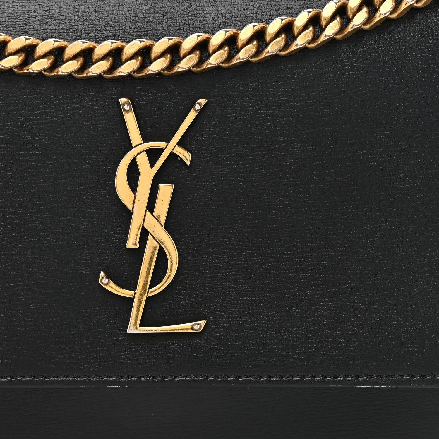 Saint Laurent Calfskin Medium Monogram Sunset Black 10 of 19