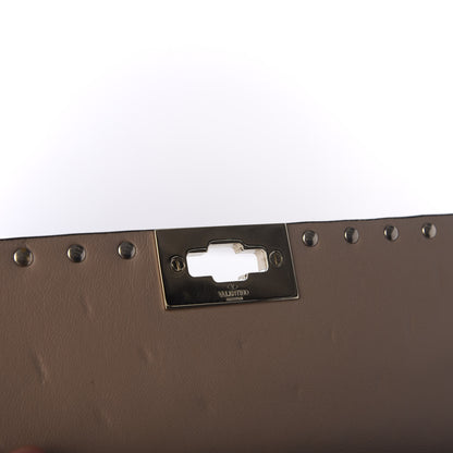 Valentino Garavani Lambskin Rockstud Spike Wallet on Chain Poudre 6 of 8