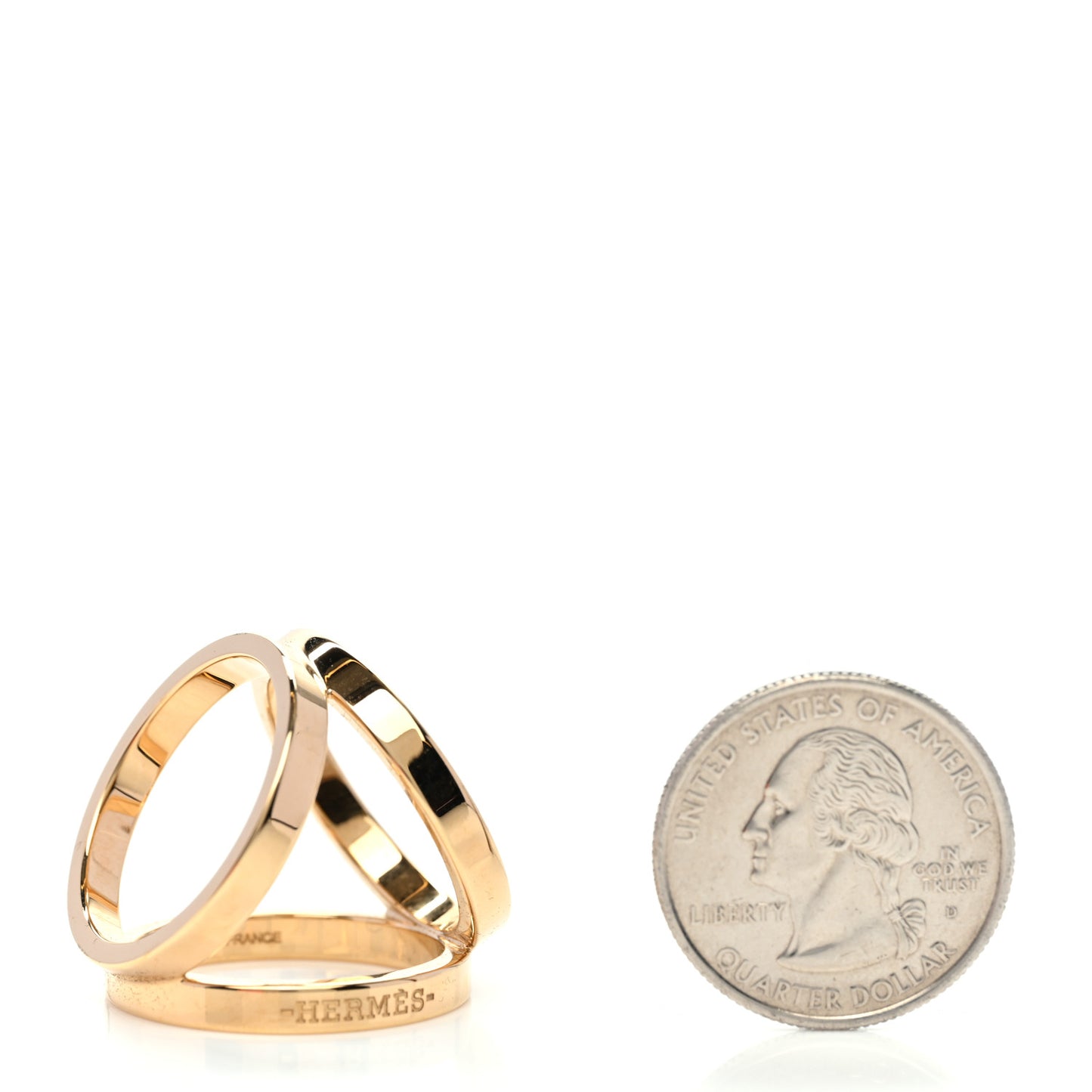 Permabrass Gold Plated Trio Scarf Ring