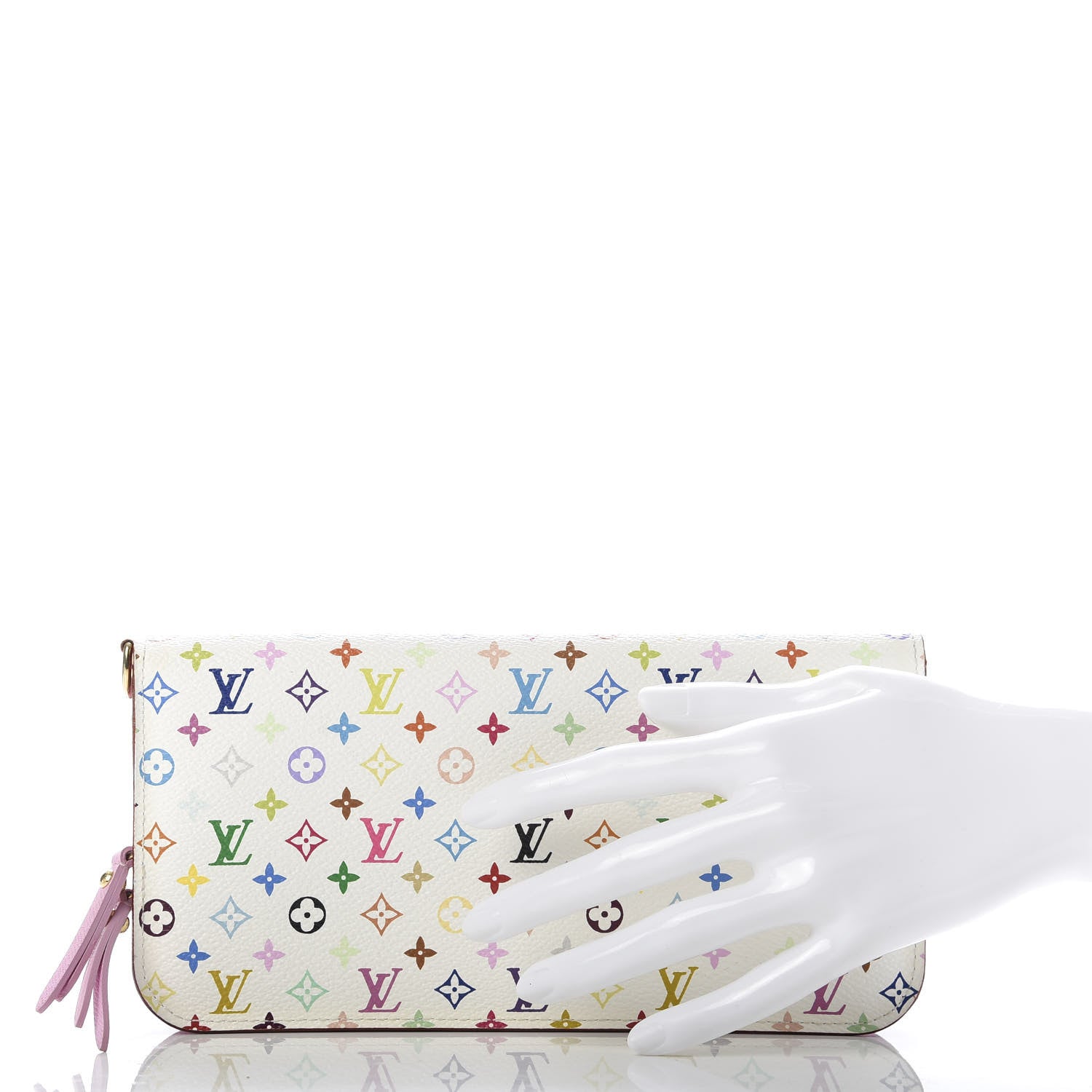 Louis Vuitton Monogram Multicolor Insolite Wallet White Litchi 2 of 12