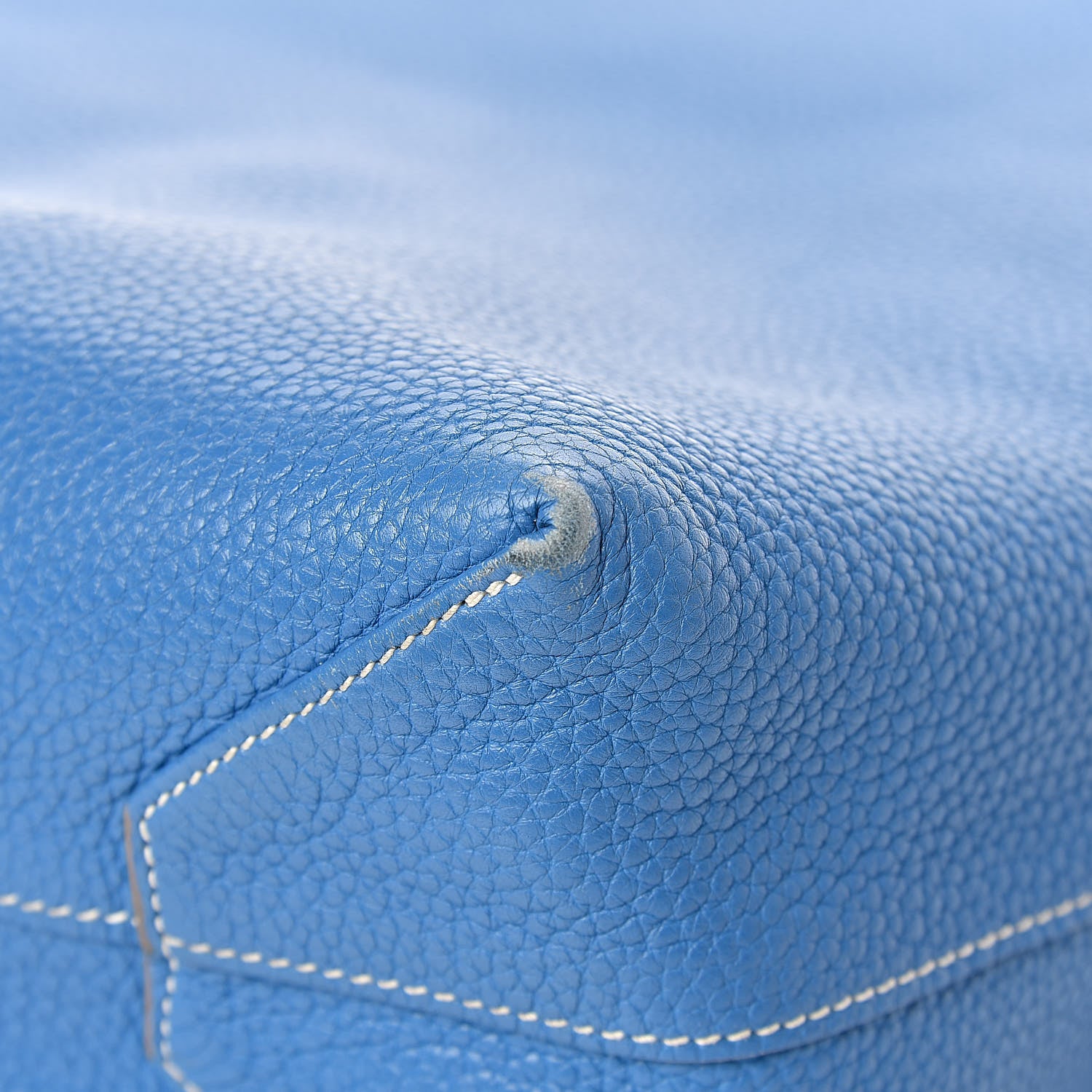 Hermes Taurillon Clemence Double Sens 36 Reversible Tote Mykonos Gris Tourterelle 16 of 21