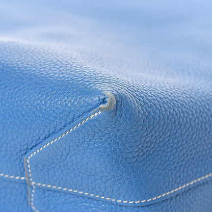 Hermes Taurillon Clemence Double Sens 36 Reversible Tote Mykonos Gris Tourterelle 16 of 21