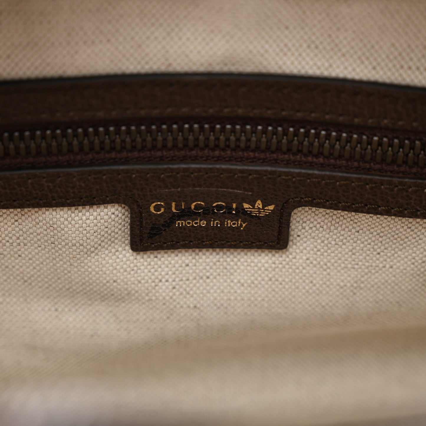 X ADIDAS Crystal Vintage Monogram Textured Dollar Calfskin Web Trefoil Logo Mini Bowling Bag Mid Natural Nut Off White New Acero