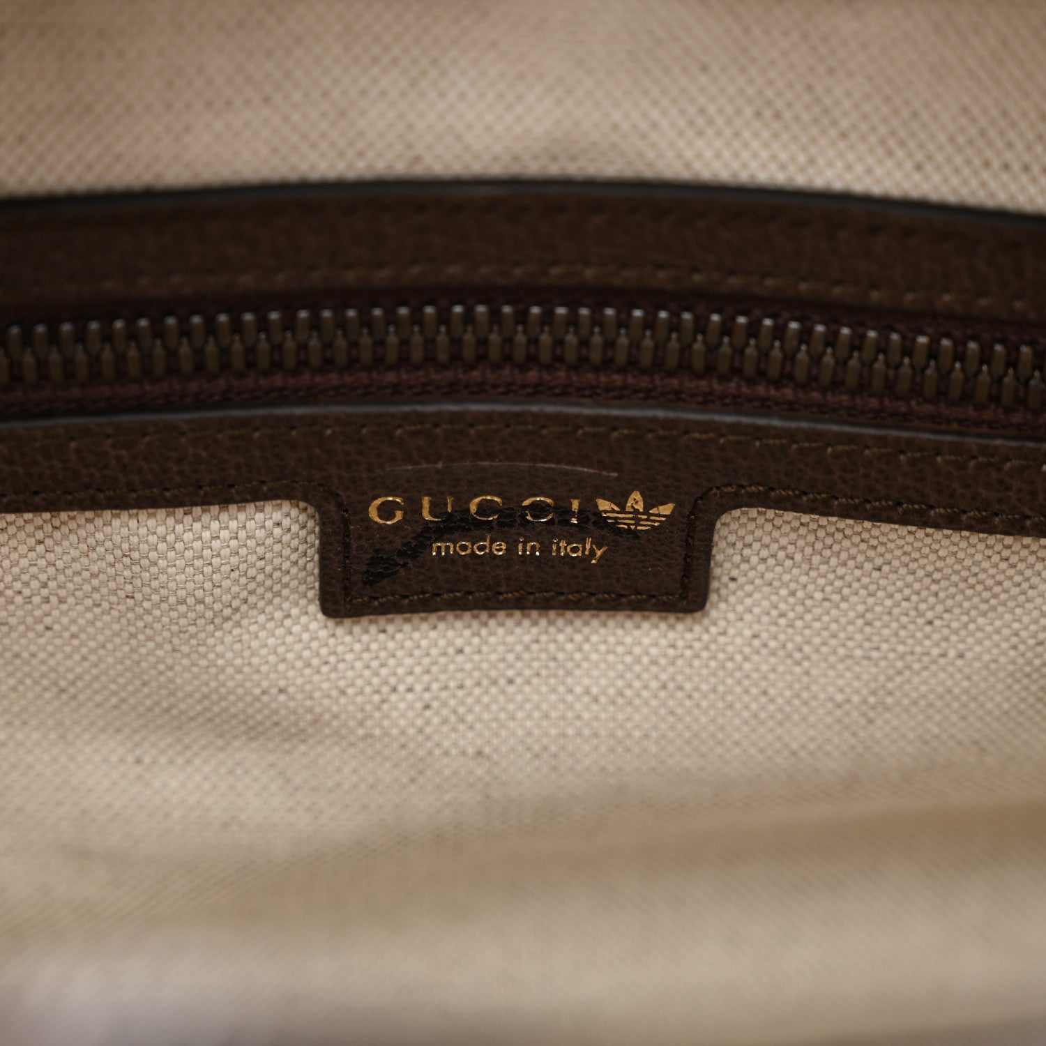 Gucci X ADIDAS Crystal Vintage Monogram Textured Dollar Calfskin Web Trefoil Logo Mini Bowling Bag Mid Natural Nut Off White New Acero 6 of 10