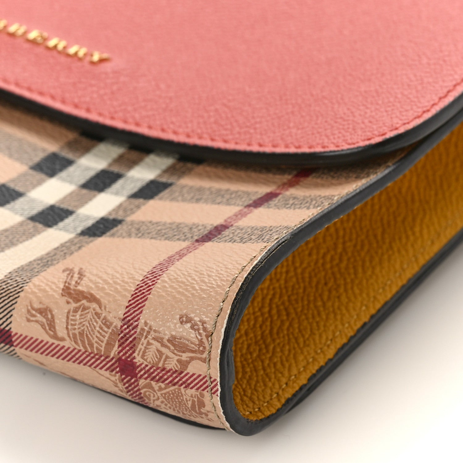Burberry Derby Calfskin Haymarket Check Small Loxley Crossbody Cinnamon Red Multicolor 8 of 8