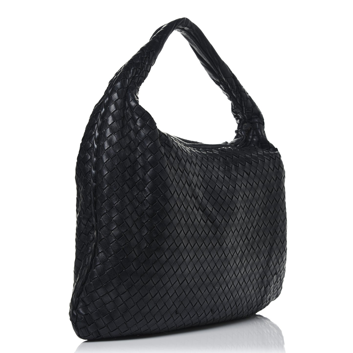Nappa Intrecciato Large Veneta Hobo Black