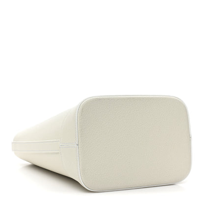 Celine Grained Calfskin Small Cuir Triomphe Bucket Bag White 4 of 11