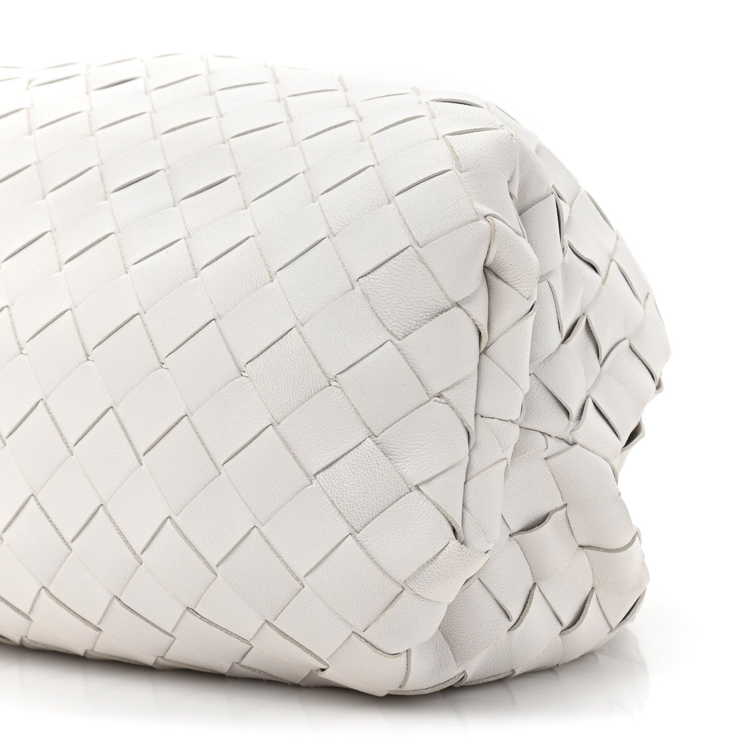 Bottega Veneta Nappa Maxi Intrecciato The Pouch Oversized Clutch Chalk 8 of 10