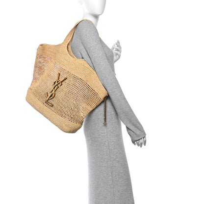 Saint Laurent Raffia Icare Shopping Tote Natural 2 of 11