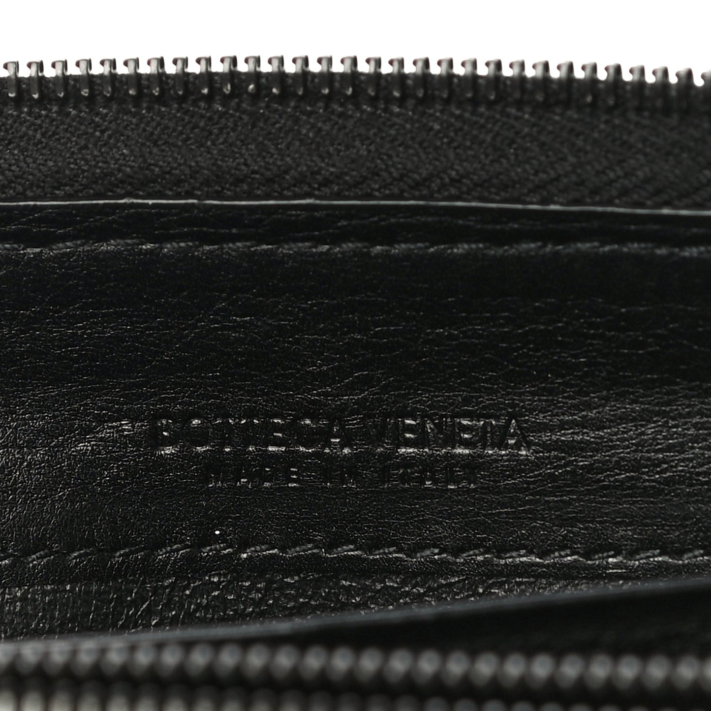 Nappa Intrecciato Wristlet Zip Wallet Black