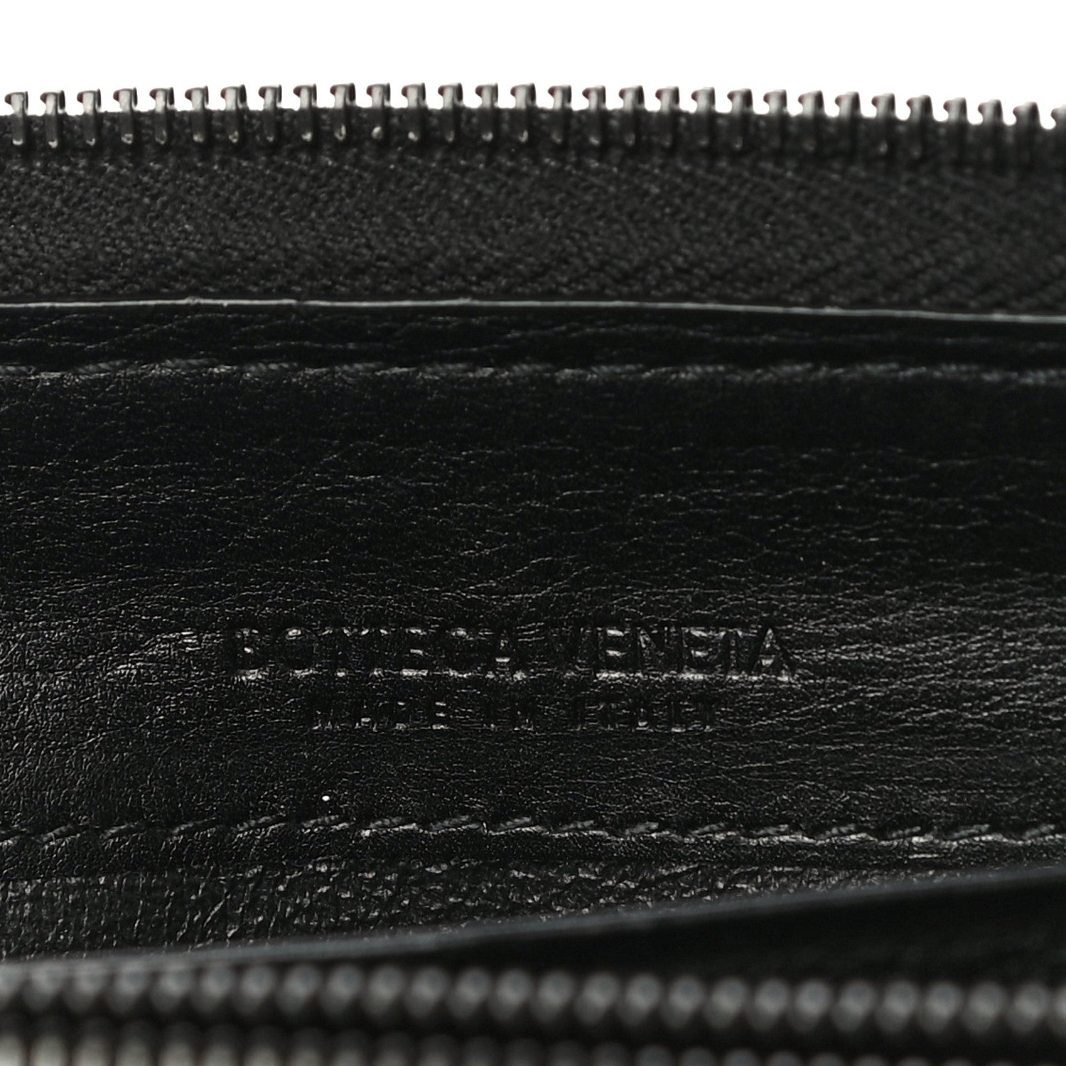 Bottega Veneta Nappa Intrecciato Wristlet Zip Wallet Black 8 of 11