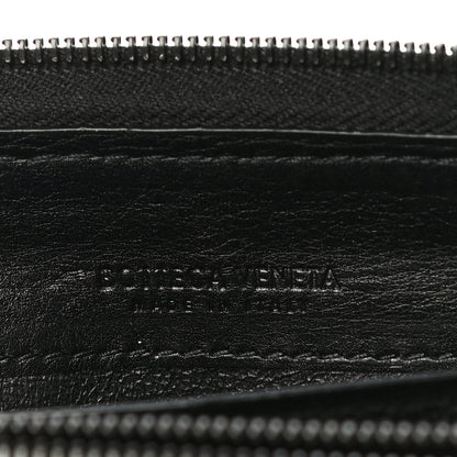 Bottega Veneta Nappa Intrecciato Wristlet Zip Wallet Black 8 of 11