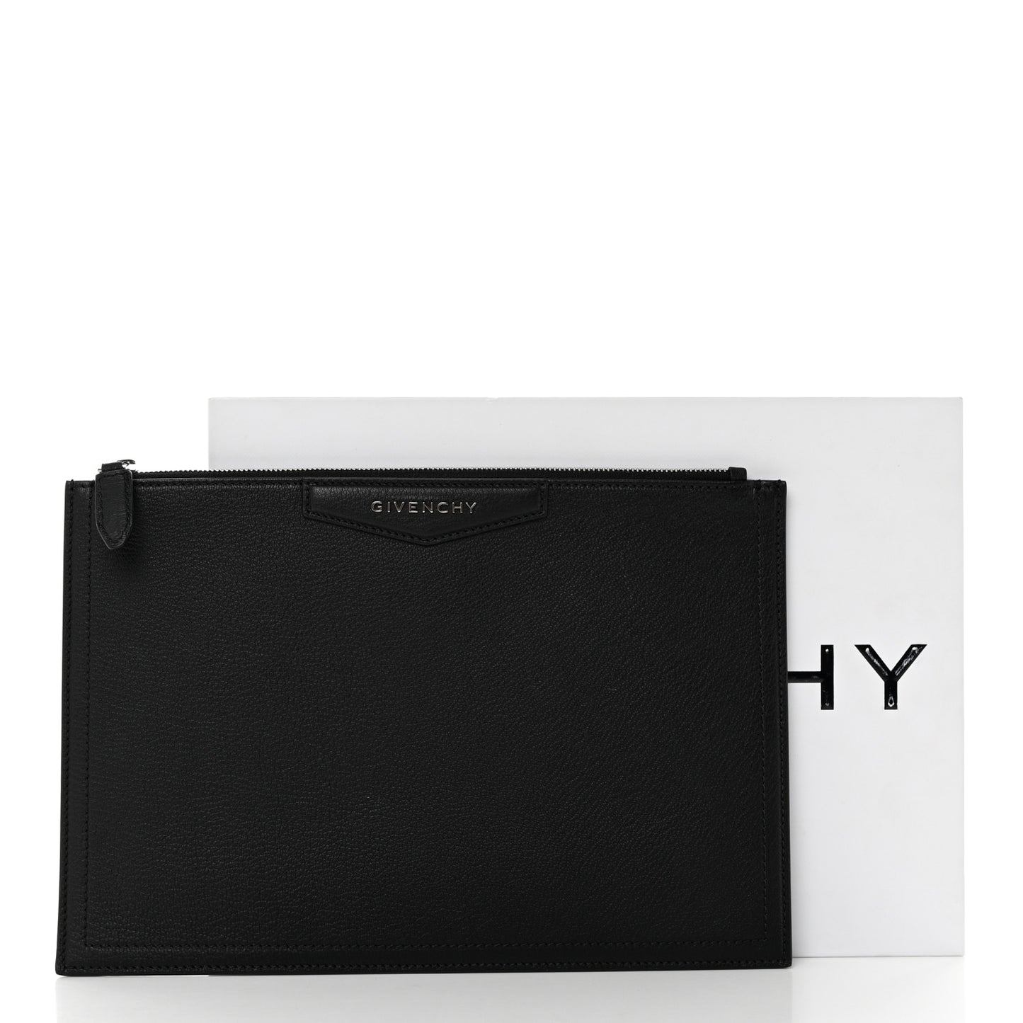 Sugar Goatskin Large Antigona Pouch Black