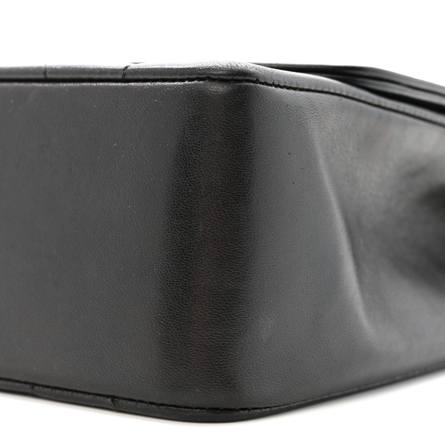 Lambskin Quilted Medium Single Flap Black