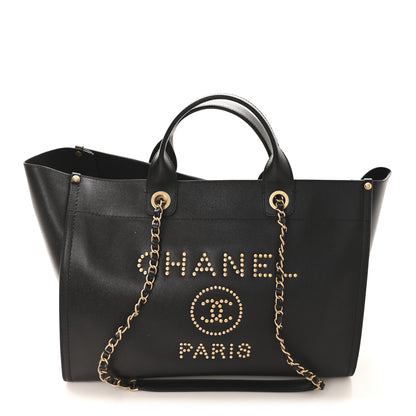 Chanel Caviar Medium Studded Deauville Tote Black 1 of 10