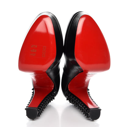 Christian Louboutin Kid Patent Taclou 140 Pumps 37 Black 5 of 8