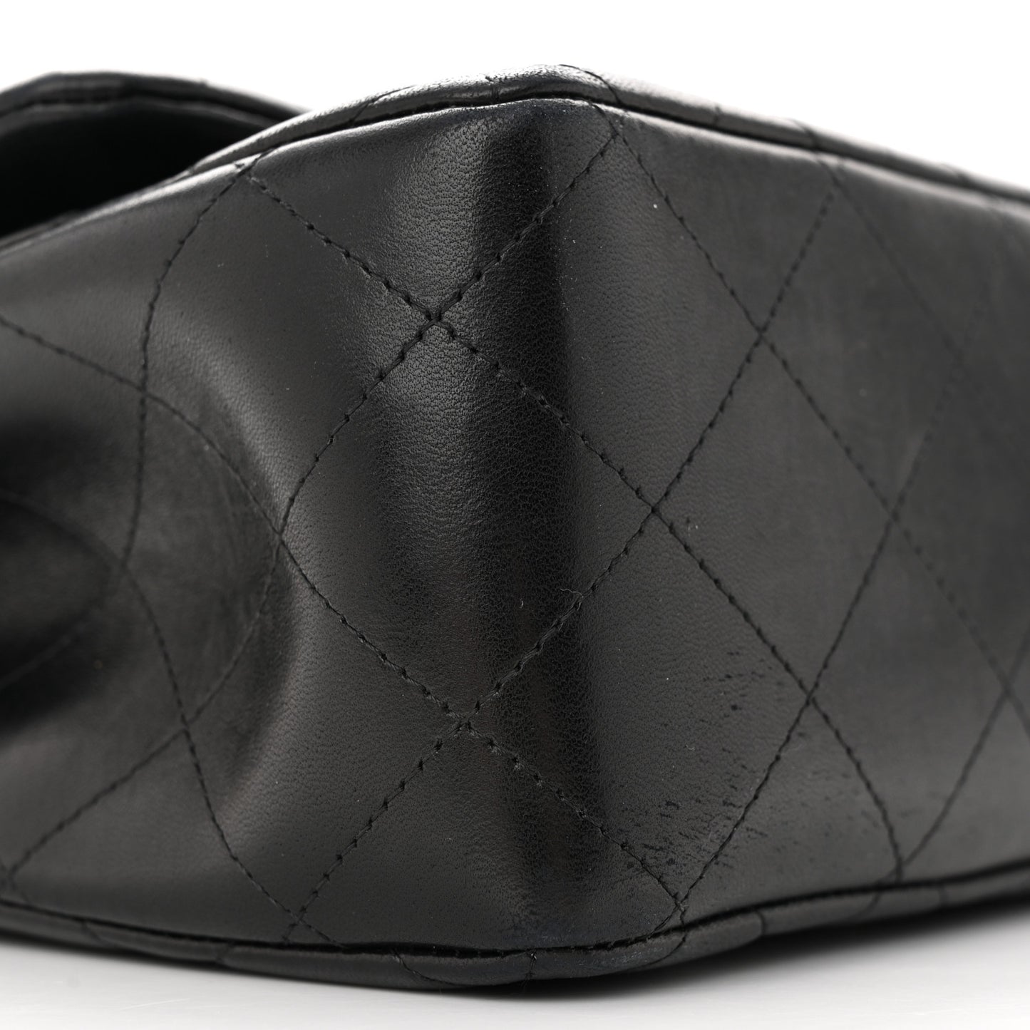 Lambskin Quilted Jumbo Double Flap Black