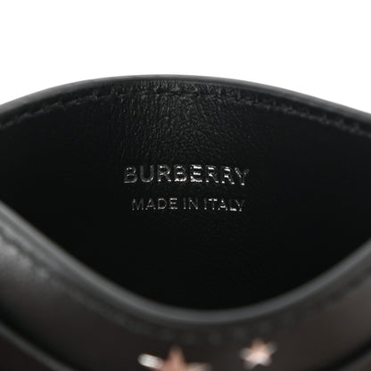 Burberry Calfskin Star Print Card Case Black 6 of 6