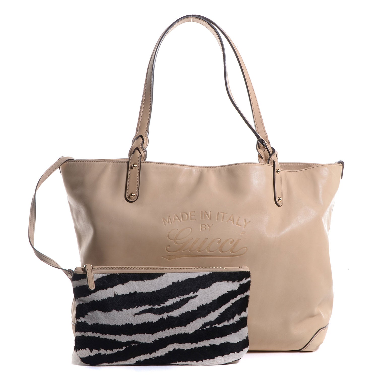 Gucci Leather Medium Craft Tote Khaki 8 of 8