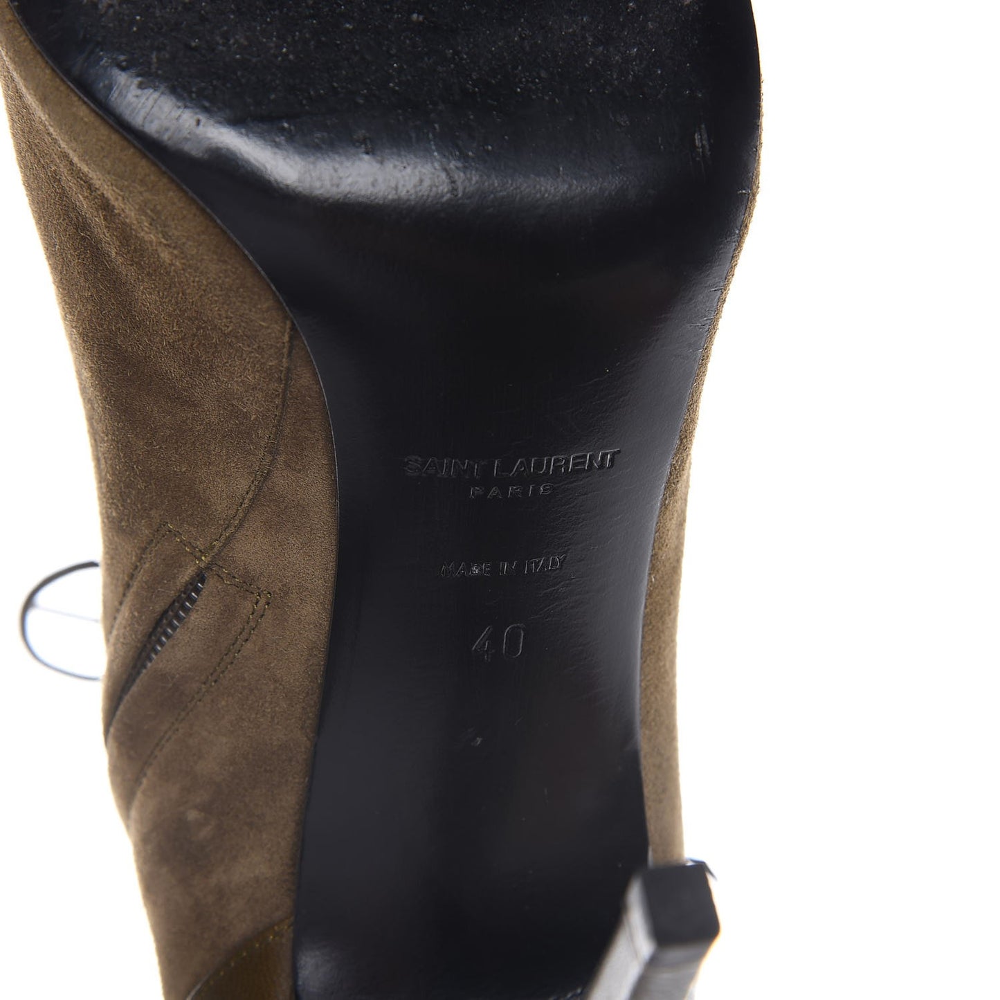 Kid Scamosciato Peep Toe Ankle Boots 40 Green