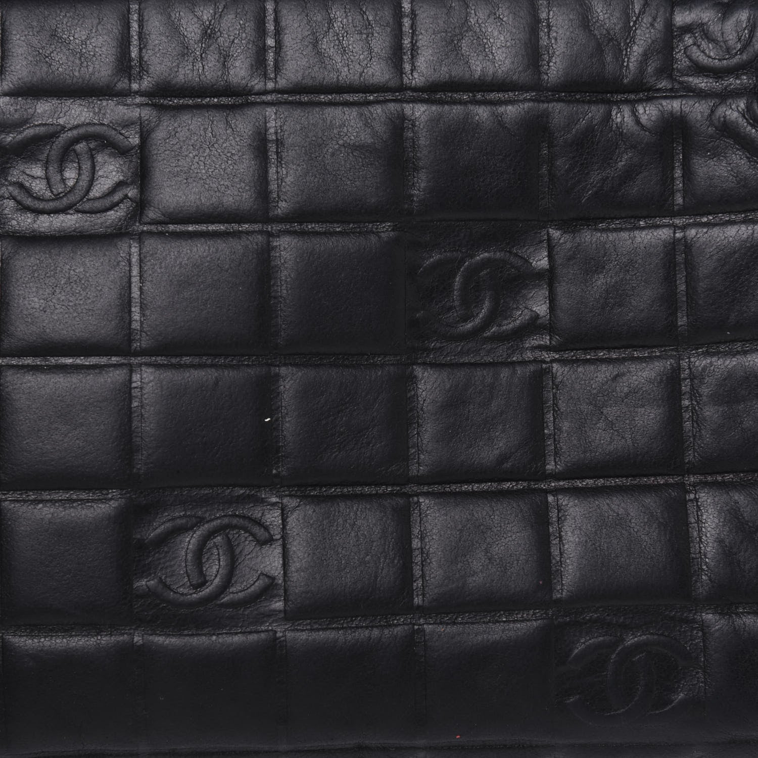 Chanel Lambskin CC Chocolate Bar Shoulder Bag Black 12 of 13