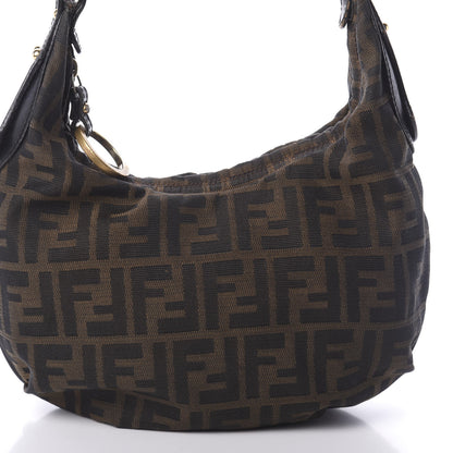 Fendi Zucca Cuoio Lucido Small Chef Hobo Tobacco Moro 7 of 15