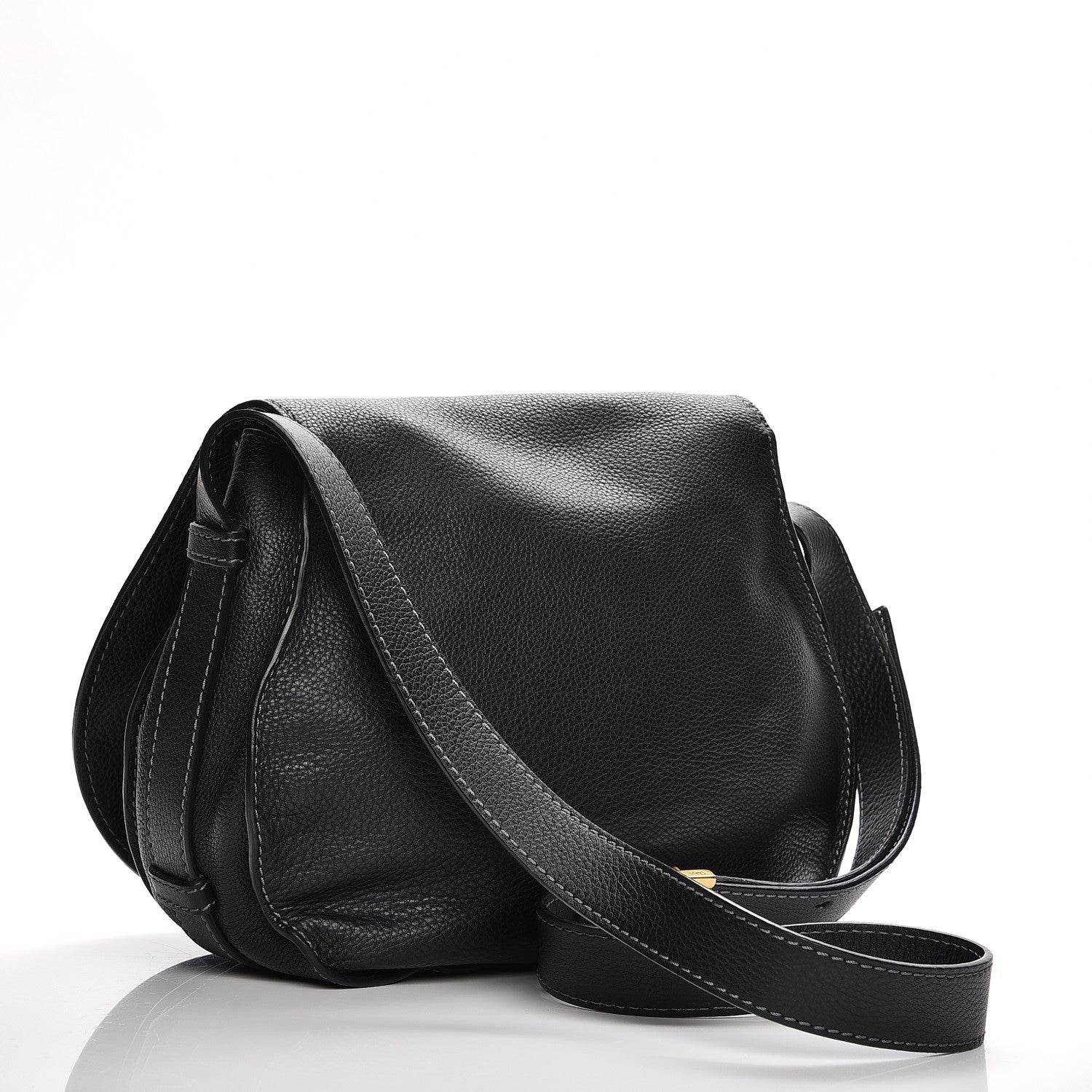 Chloe Calfskin Medium Marcie Round Crossbody Bag Black 3 of 7