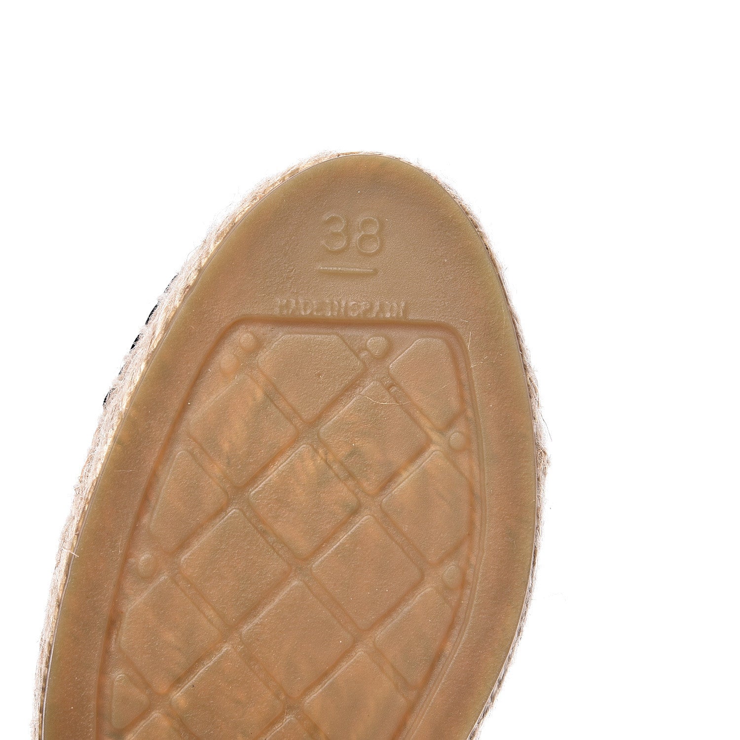 Chanel Lambskin CC Espadrilles 38 Beige Black 8 of 9