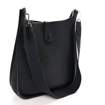 Hermes Taurillon Clemence Evelyne GM Bleu Indigo 3 of 10