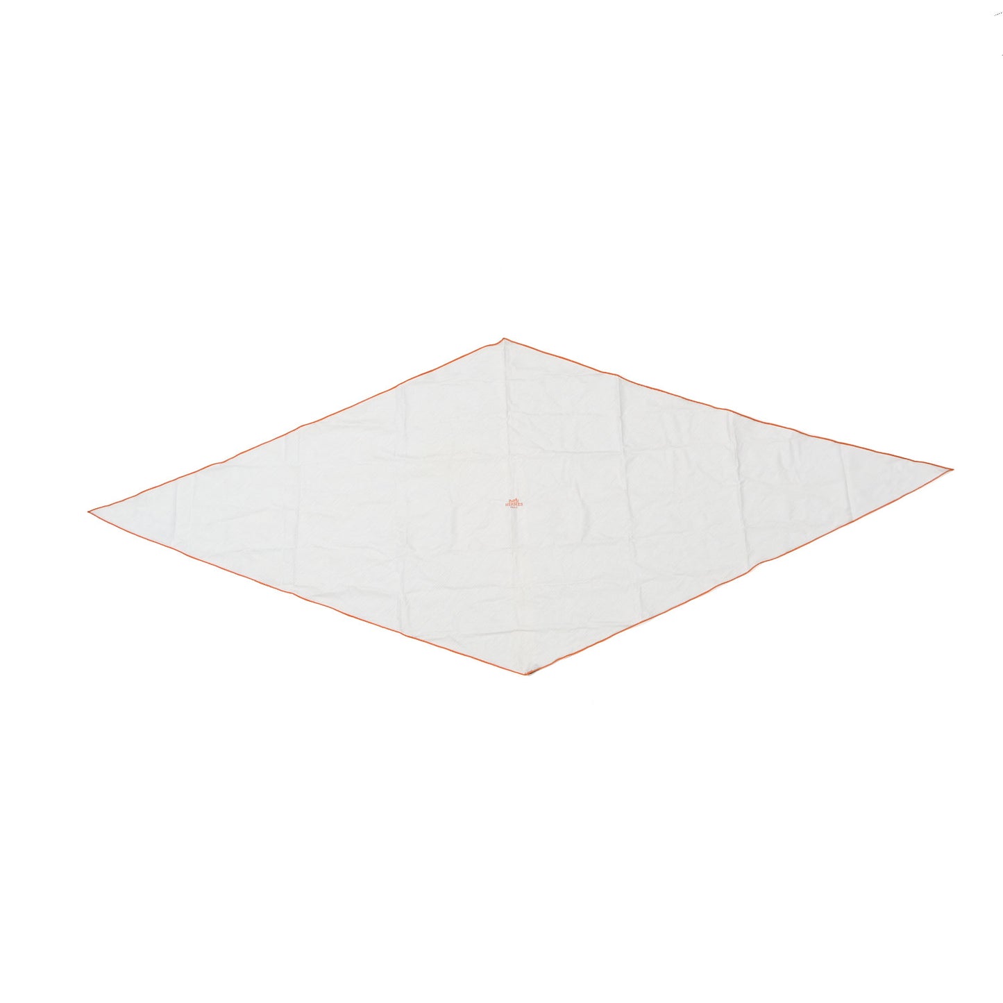 Cotton Losange Scarf GM Grey Black Orange