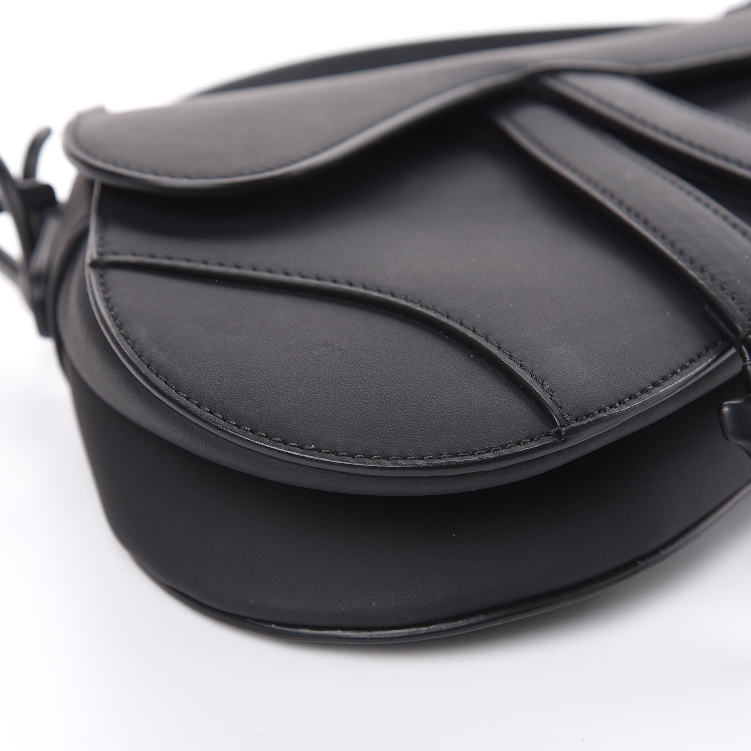 Christian Dior Ultra Matte Calfskin Mini Saddle Bag Black 7 of 8