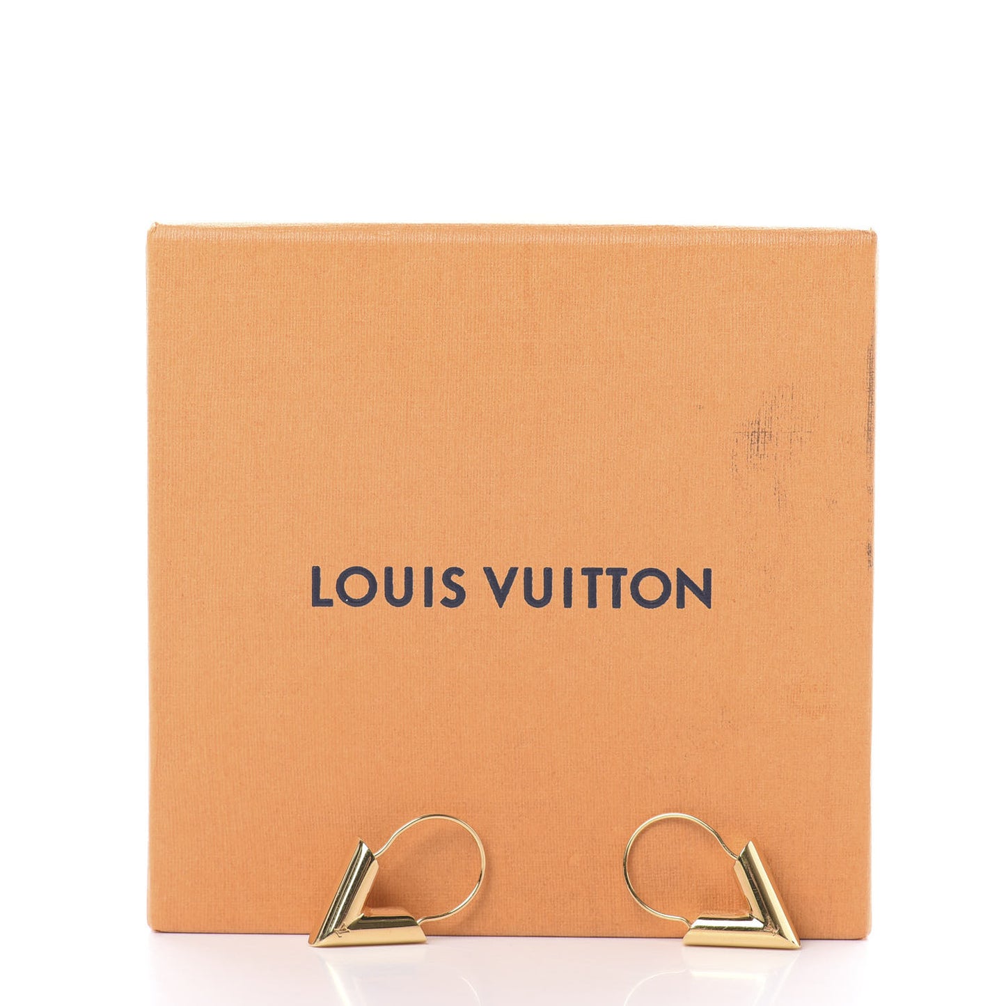 Brass Essential V Hoop Earrings Gold