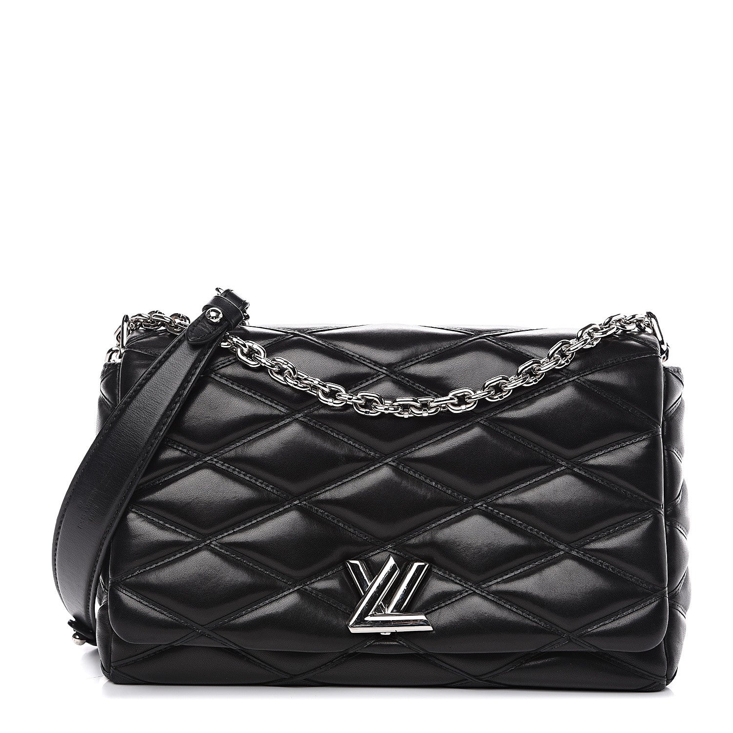 Louis Vuitton Lambskin Malletage GO-14 MM Black 1 of 13