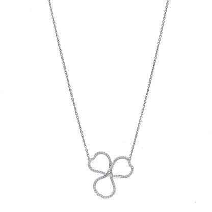 Tiffany Platinum Diamond Large Paper Flowers Pendant Necklace 1 of 5