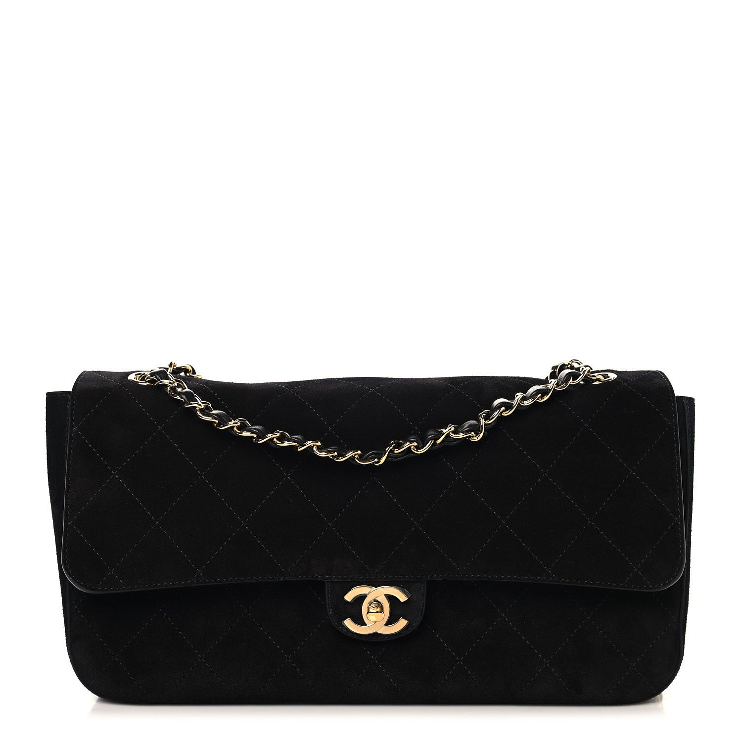 Chanel Suede Calfskin Small Souplissimo Maxi Flap Black 2 of 21