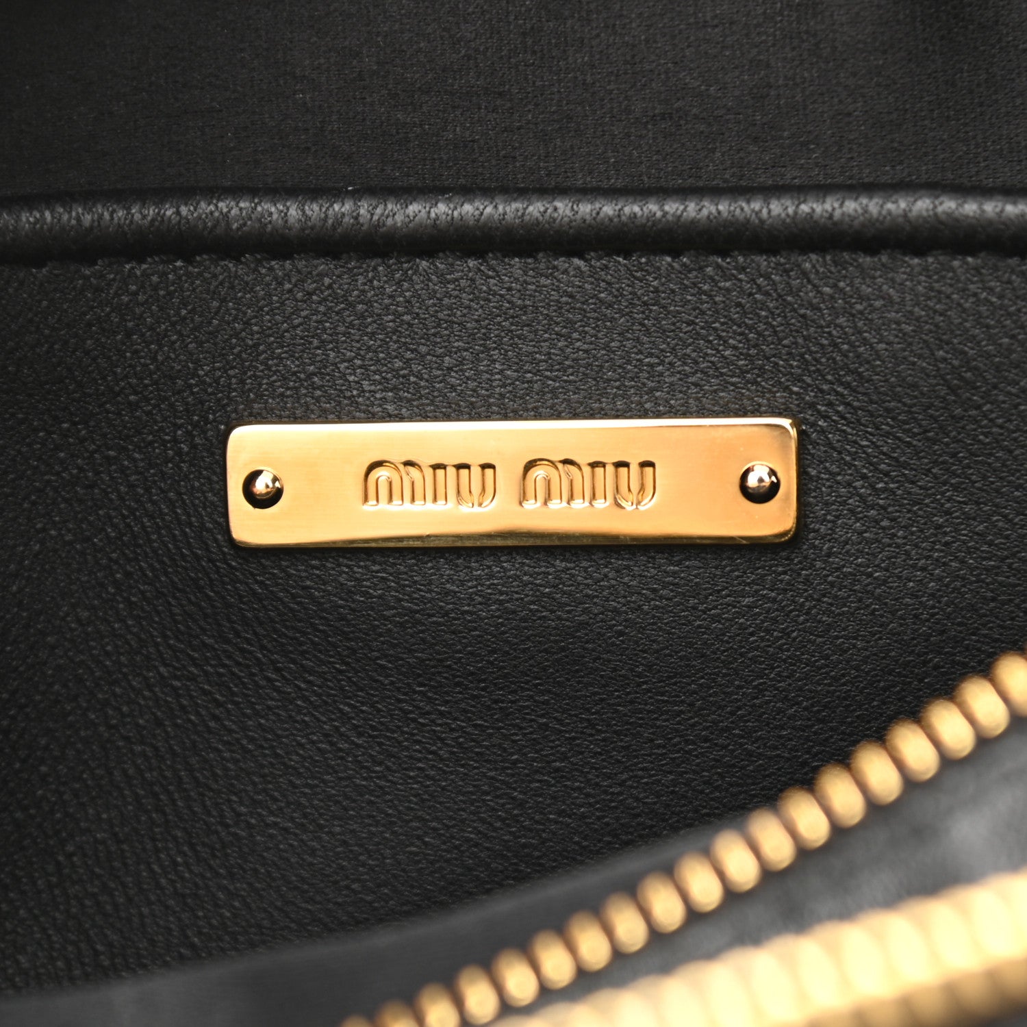 Miu Miu Nappa Matelasse Double Zip Pochette Clutch Black 7 of 10