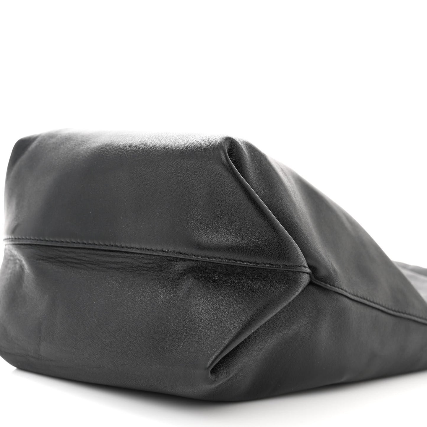 Lambskin Teddy Drawstring Bag Black
