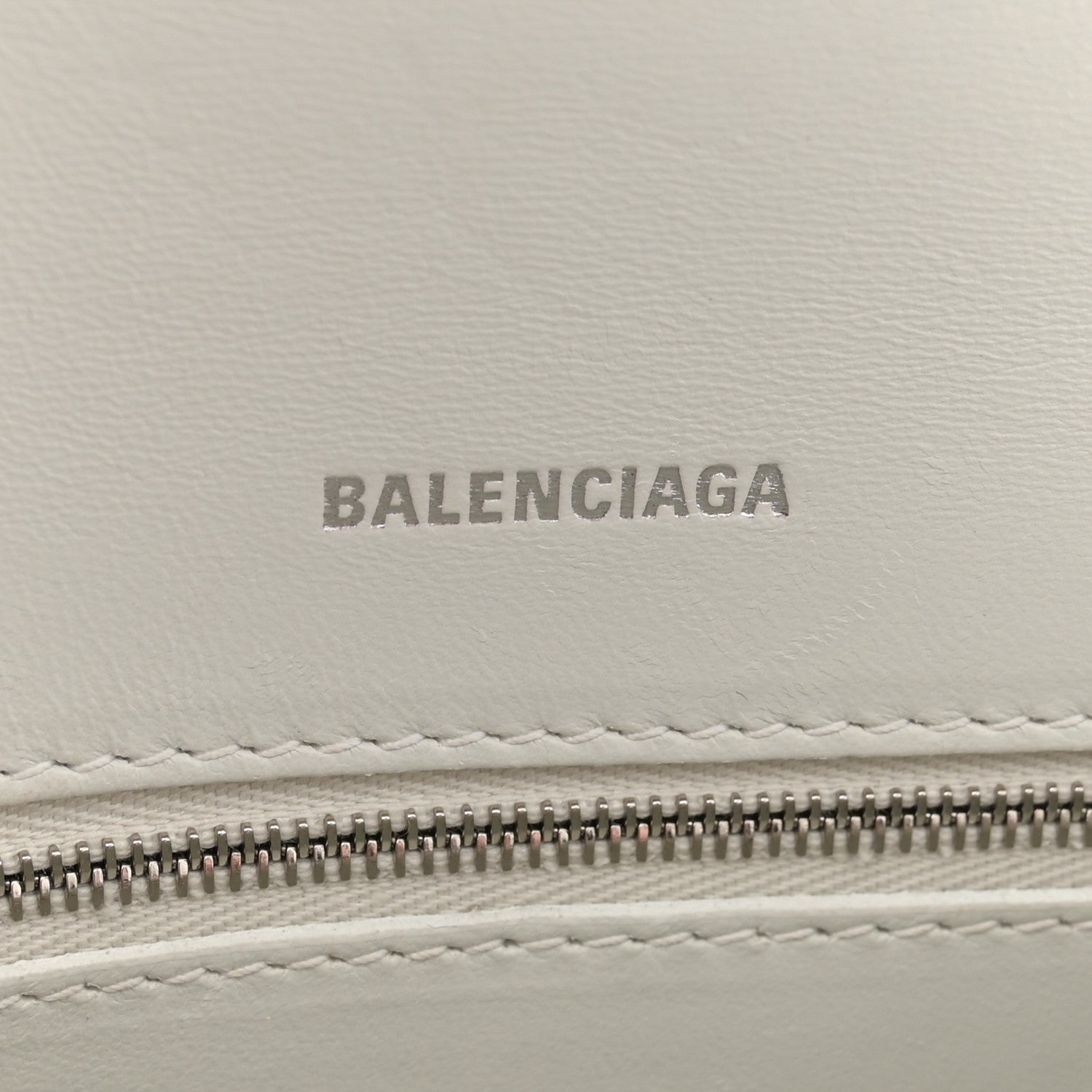Balenciaga Shiny Box Calfskin Tonal B Small Hourglass Top Handle Bag White 6 of 17