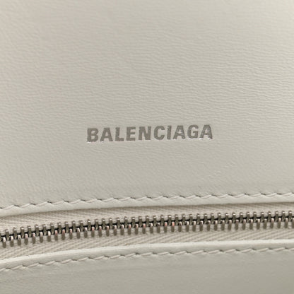 Balenciaga Shiny Box Calfskin Tonal B Small Hourglass Top Handle Bag White 6 of 17